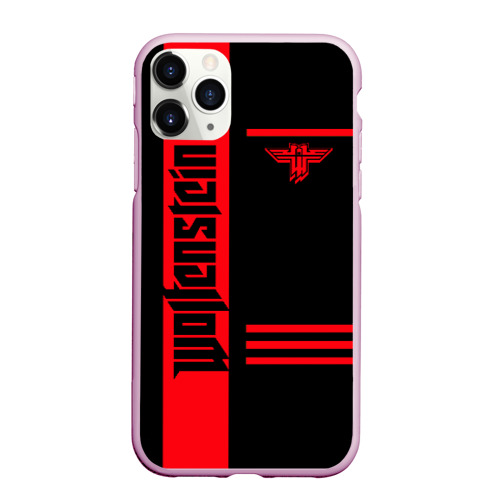 Чехол для iPhone 11 Pro Max матовый Wolfenstein, цвет розовый