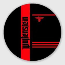 Круглый коврик для мышки Wolfenstein