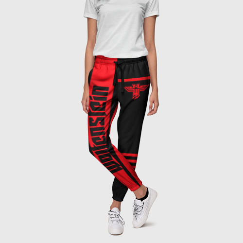 Женские брюки 3D с принтом Wolfenstein, фото на моделе #1