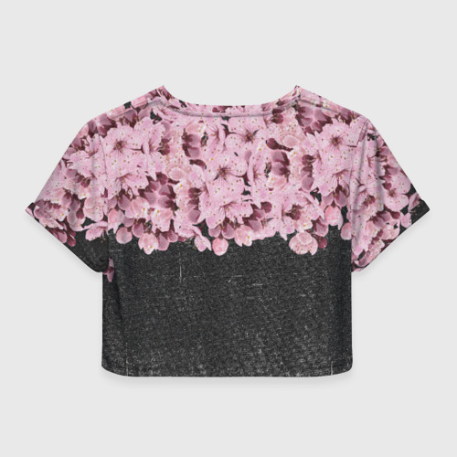 Женская футболка Crop-top 3D One Spring Night, цвет 3D печать - фото 2