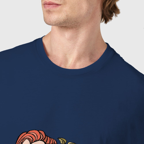 Мужская футболка хлопок Good Omens, цвет темно-синий - фото 6