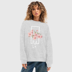 Женский свитшот oversize без начеса хлопок Bombam/ Spring Night - фото 2