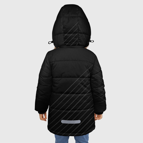 Зимняя куртка для девочек 3D с принтом BMW, вид сзади #2