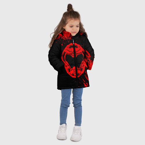 Зимняя куртка для девочек 3D Doom - Шлем, цвет красный - фото 5