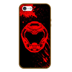 Чехол для iPhone 5/5S матовый Doom - Шлем