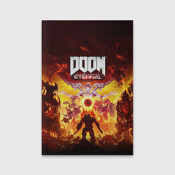 Обложка для паспорта матовая кожа Doom Eternal