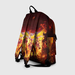 Рюкзак с принтом Doom Eternal для любого человека, вид сзади №1. Цвет основы: белый