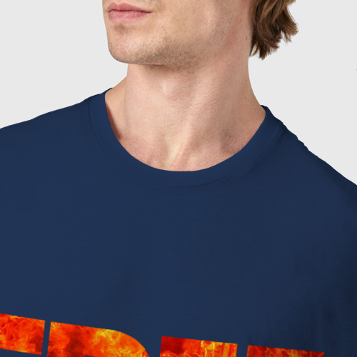 Мужская футболка хлопок Free Fire, цвет темно-синий - фото 6