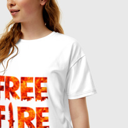 Женская футболка хлопок Oversize Free Fire - фото 2
