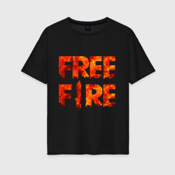 Женская футболка хлопок Oversize Free Fire