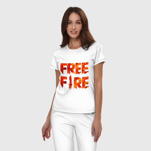 Женская пижама хлопок с принтом Free Fire, фото на моделе #1