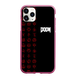 Чехол для iPhone 11 Pro Max матовый Doom - Руны