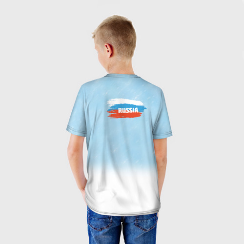 Детская футболка 3D Хоккей  Russia, цвет 3D печать - фото 4