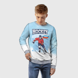 Детский свитшот 3D Хоккей  Russia - фото 2