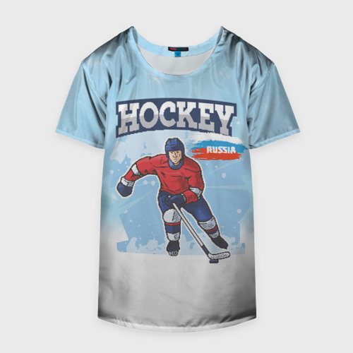 Накидка на куртку 3D Хоккей  Russia, цвет 3D печать - фото 4