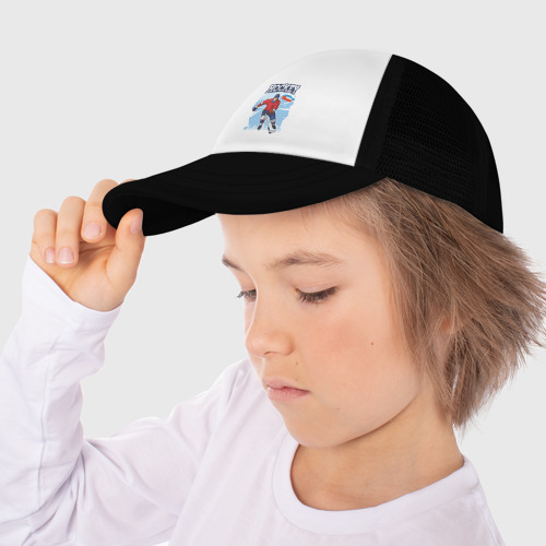 Детская кепка тракер Хоккей Russia, цвет черный - фото 3