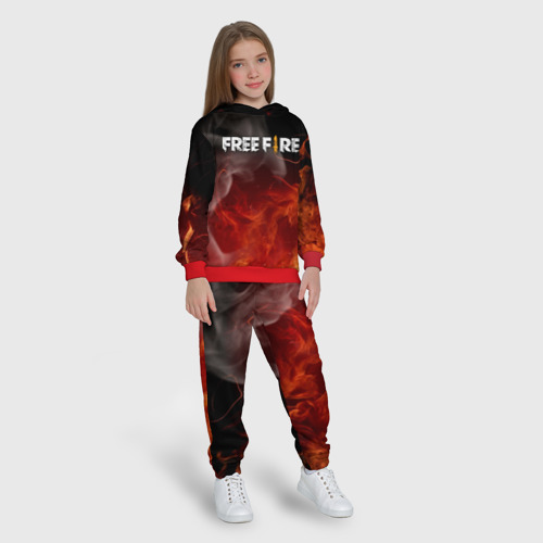 Детский костюм с толстовкой 3D Garena free fire, цвет красный - фото 5
