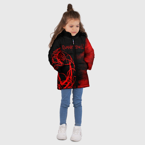 Зимняя куртка для девочек 3D Evanescence, цвет красный - фото 5