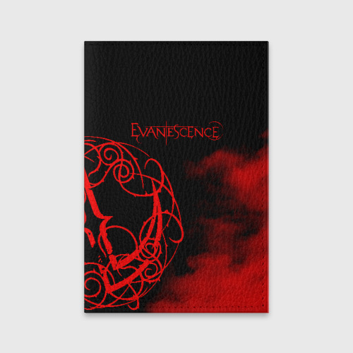 Обложка для паспорта матовая кожа с принтом Evanescence, вид спереди №1
