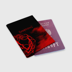Обложка с принтом Evanescence для любого человека, вид спереди №2. Цвет основы: красный