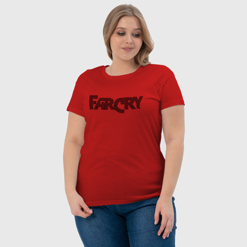 Женская футболка хлопок FARCRY, цвет красный - фото 6