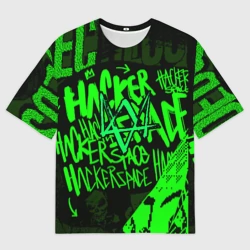 Мужская футболка oversize 3D Watch dogs