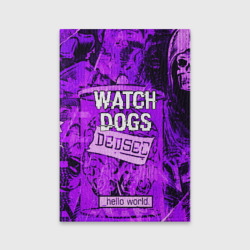 Обложка для паспорта матовая кожа Watch dogs