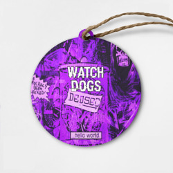 Деревянная игрушка круг Watch dogs