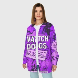 Женская рубашка oversize 3D Watch dogs - фото 2