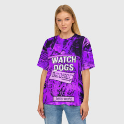 Женская футболка oversize 3D Watch dogs - фото 2