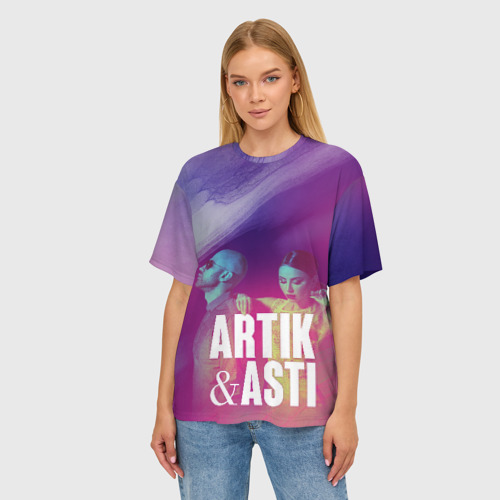 Женская футболка oversize 3D Asti & Artik, цвет 3D печать - фото 3