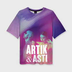 Женская футболка oversize 3D Asti & Artik