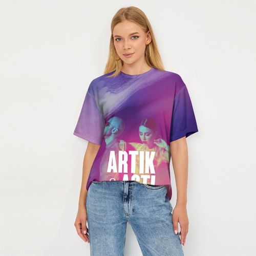 Женская футболка oversize 3D Asti & Artik, цвет 3D печать - фото 5