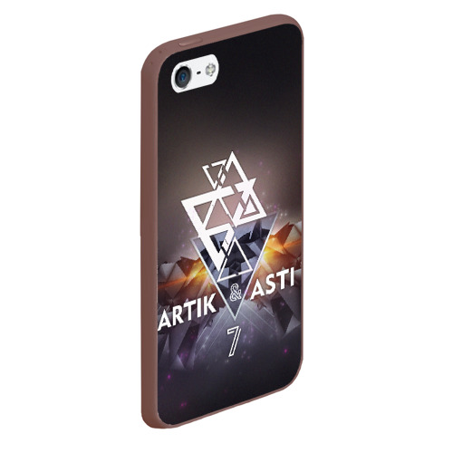 Чехол для iPhone 5/5S матовый Artik & Asti 7, цвет коричневый - фото 3