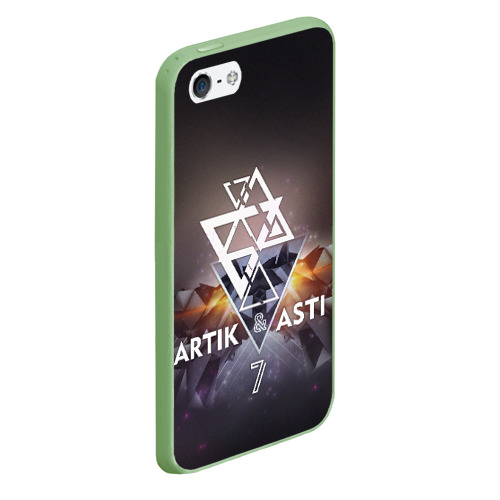 Чехол для iPhone 5/5S матовый Artik & Asti 7, цвет салатовый - фото 3