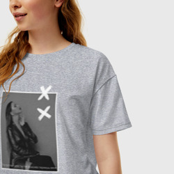 Женская футболка хлопок Oversize Грустный дэнс - фото 2