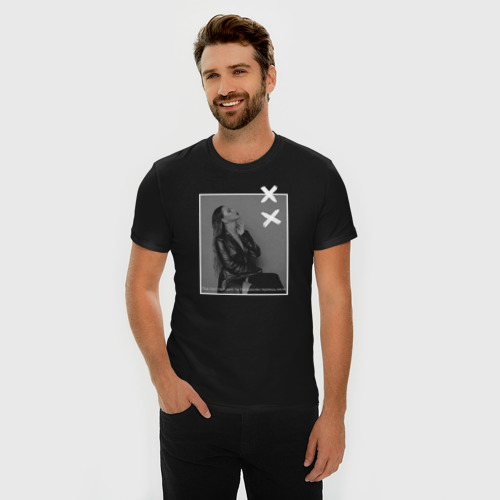 Мужская футболка хлопок Slim Грустный дэнс, цвет черный - фото 3