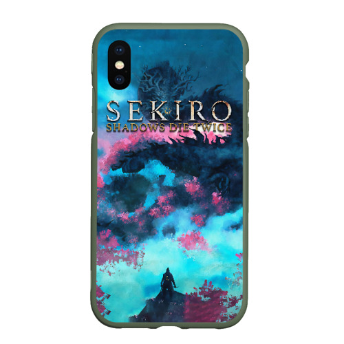 Чехол для iPhone XS Max матовый Sekiro, цвет темно-зеленый