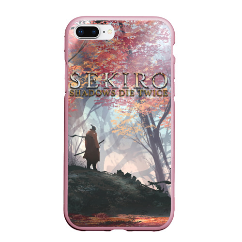 Чехол для iPhone 7Plus/8 Plus матовый Sekiro спина, цвет розовый