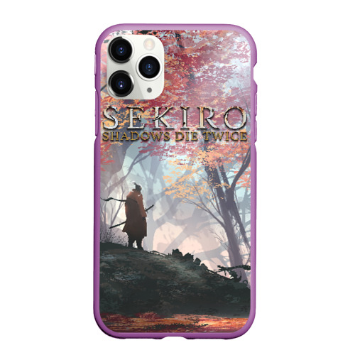 Чехол для iPhone 11 Pro Max матовый Sekiro спина, цвет фиолетовый