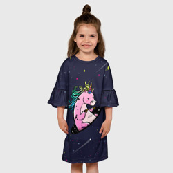 Детское платье 3D Единорог и телепорт - фото 2