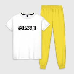 Женская пижама с белой футболкой хлопок Burzum