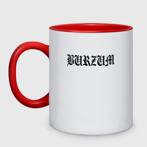 Кружка двухцветная Burzum, цвет белый + красный