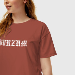 Женская футболка хлопок Oversize Burzum - фото 2