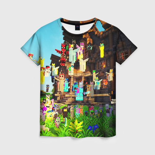 Женская футболка 3D My little Minecraft, цвет 3D печать