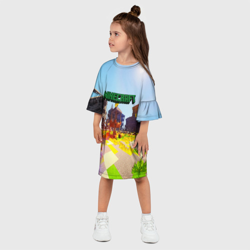 Детское платье 3D MINECRAFT, цвет 3D печать - фото 3