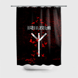 Штора 3D для ванной Burzum Algiz Rune