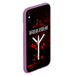 Чехол для iPhone XS Max матовый Burzum Algiz Rune - фото 2