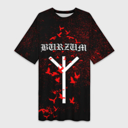 Платье-футболка 3D Burzum Algiz Rune