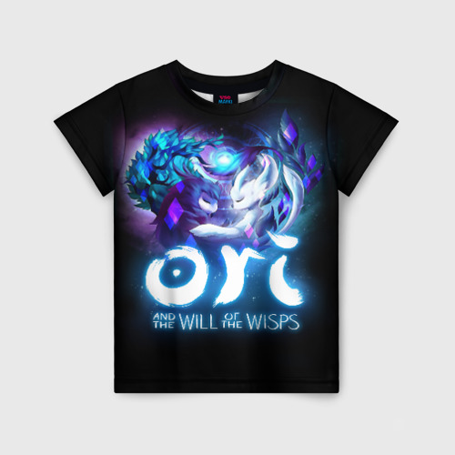 Детская футболка с принтом Ori and the Blind Forest, вид спереди №1